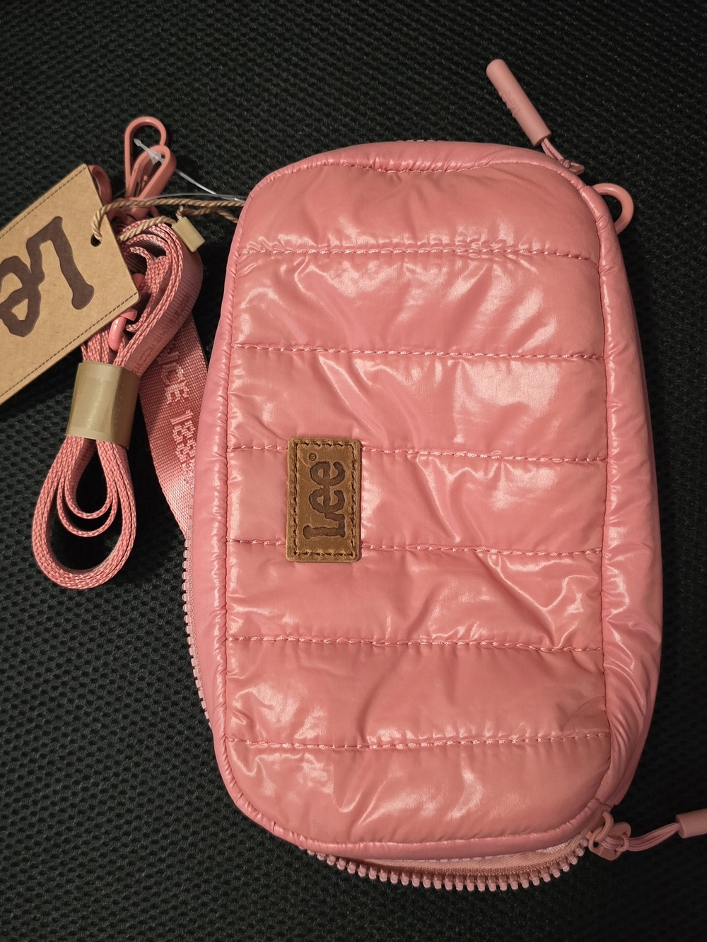 Lee Quilted Crossbody Phone Bag - Coral Pink